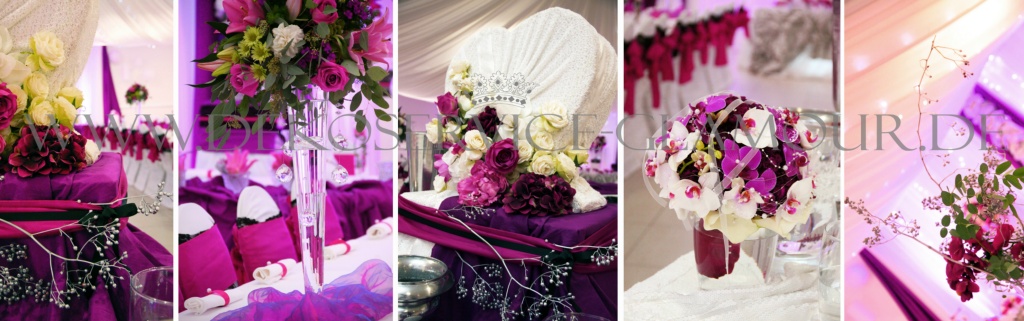 Schwarz pink glamour deko